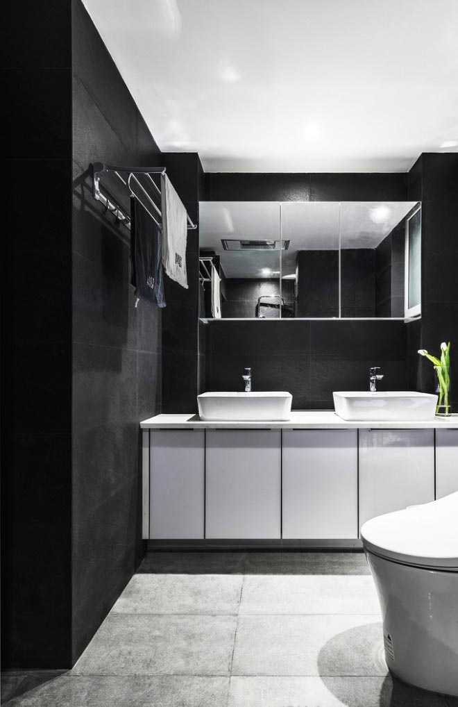 120平現(xiàn)代風(fēng)家裝案例，黑與白的詩(shī)情畫(huà)意